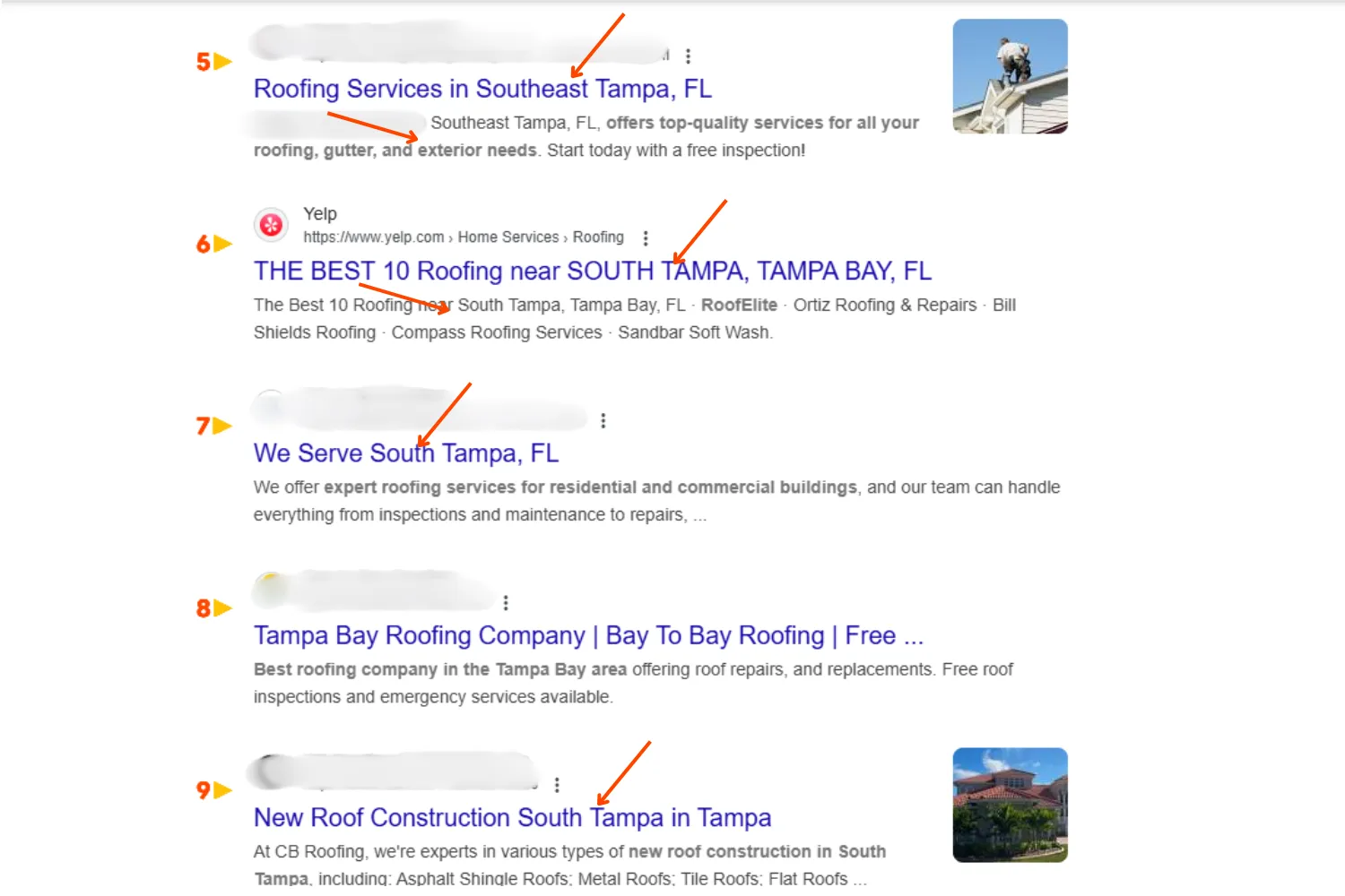 location specific pages tampa