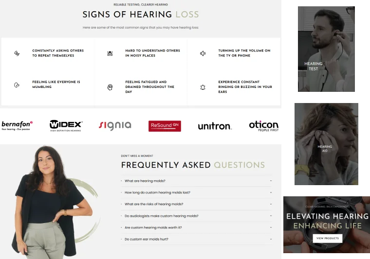 audiologist website services