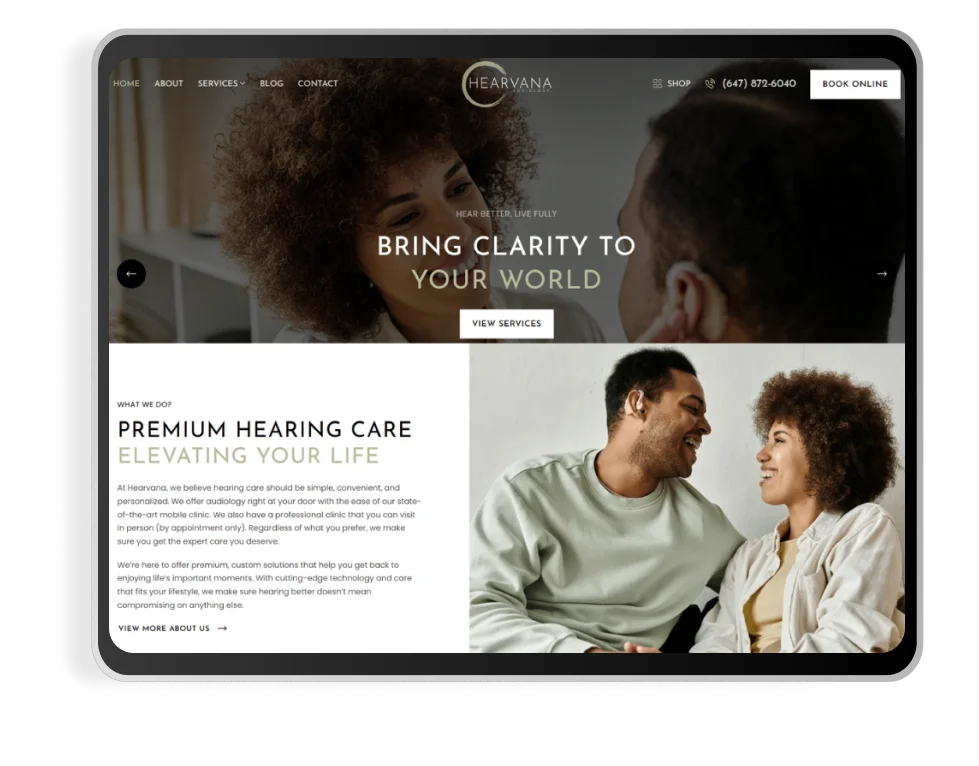 audiology website services