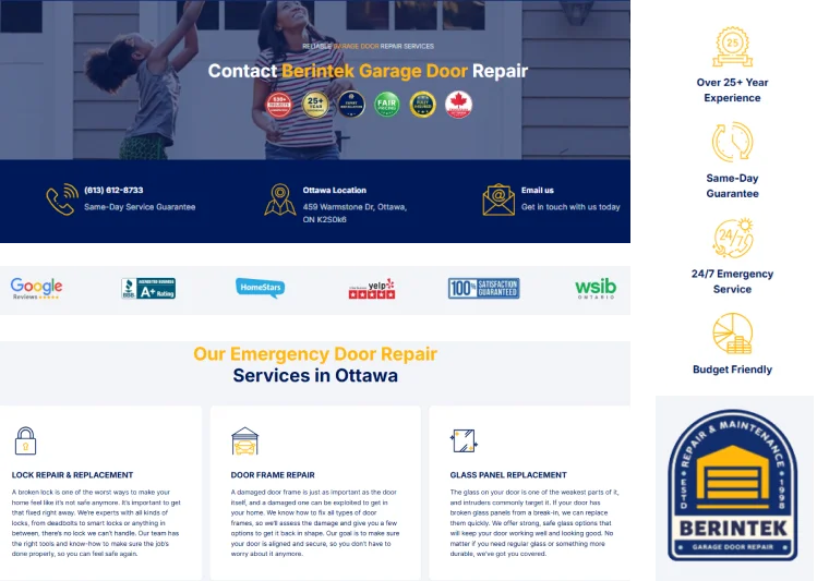 repair website design