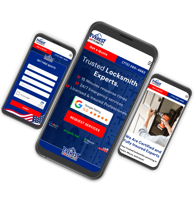 key and lock website design