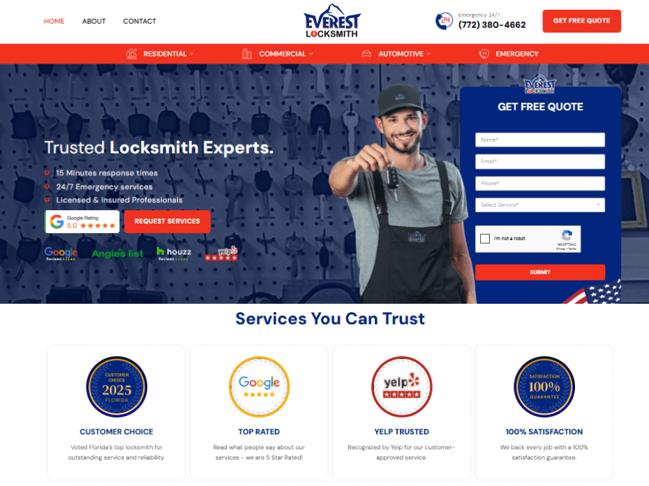 locksmiths website design agency