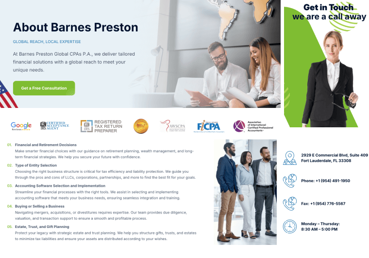 global tax services websites
