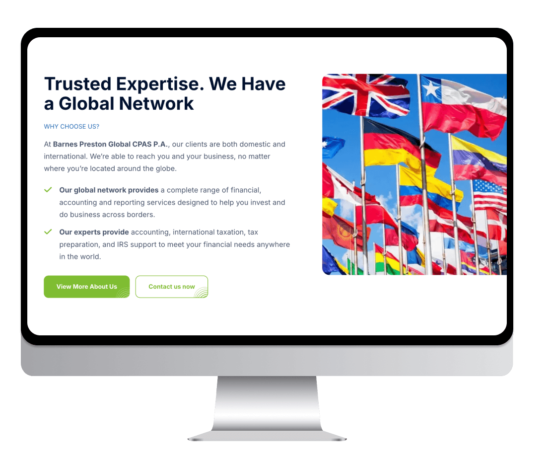 global tax solutions website designs