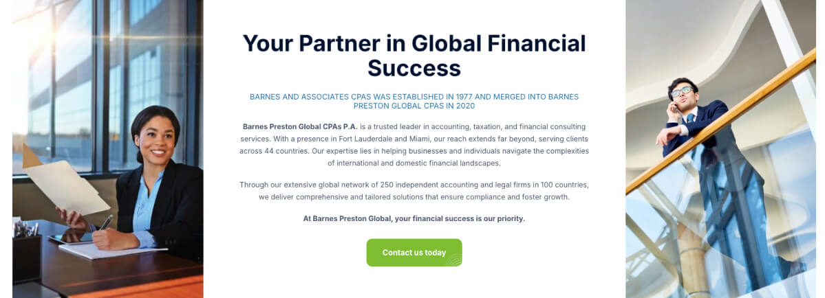tax service website design