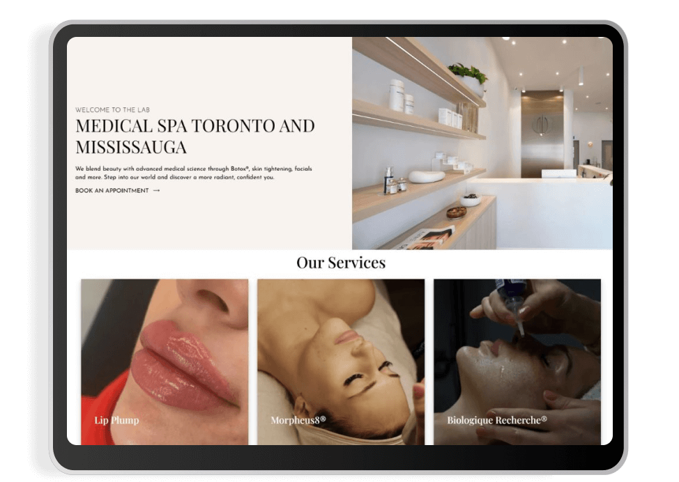 med spa web dev near me