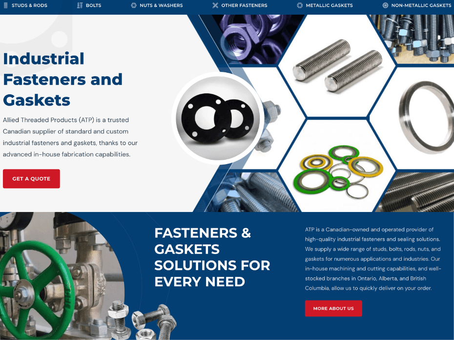 industrial website design