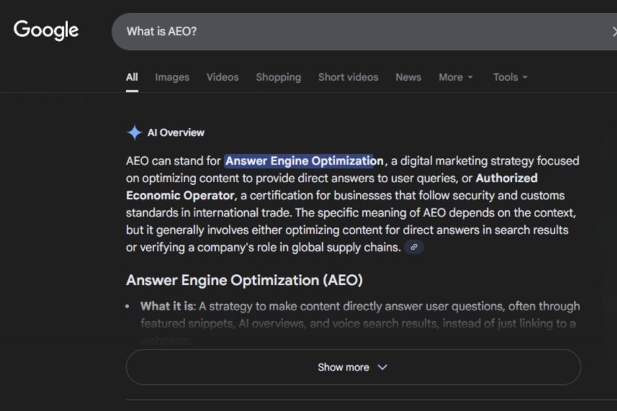 answer engine optimization search