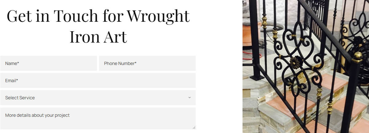 wrought iron website designs toronto