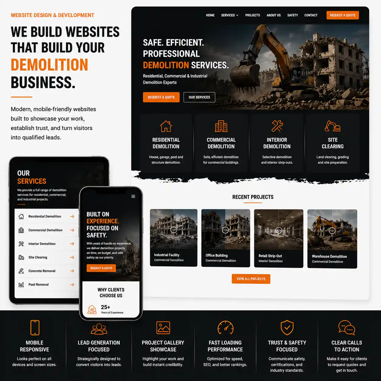 Website design developmen demolition