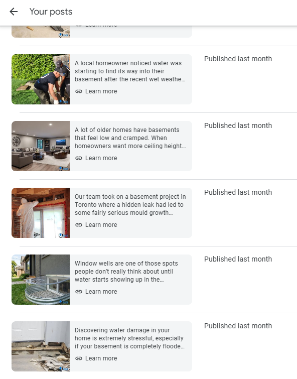 gbp optimization waterproofing company