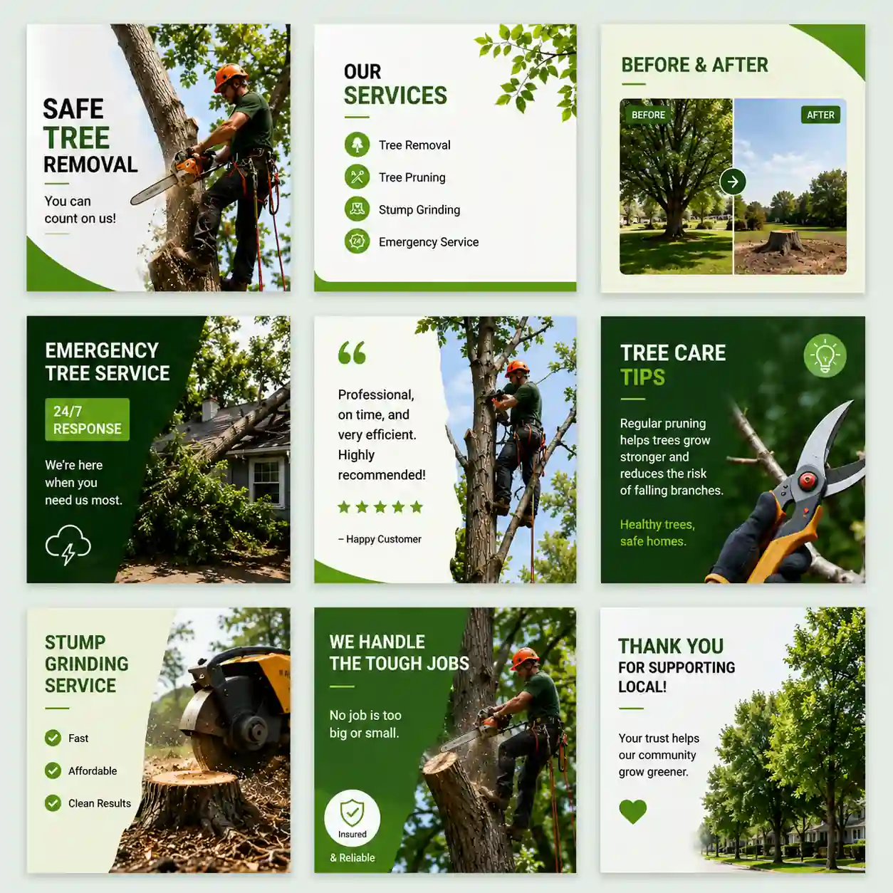 tree removal social media management