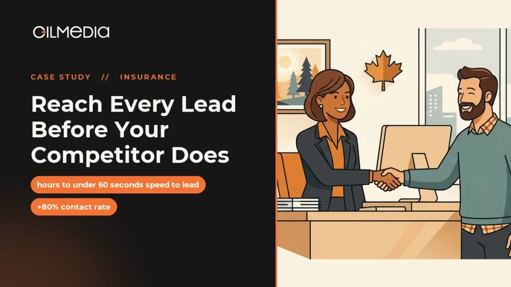 Insurance case study: Reach Every Lead Before Your Competitor Does - Gilmedia
