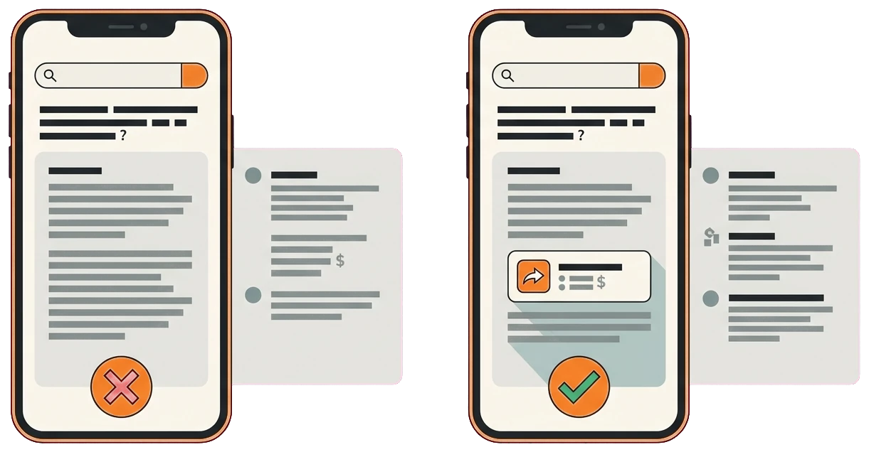 Before and after windows and doors AEO showing the company gaining an AI citation