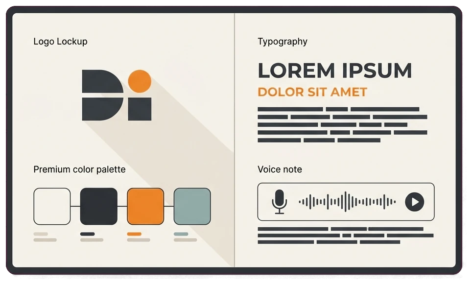 Beauty institute brand style guide with logo, premium color palette, and typography